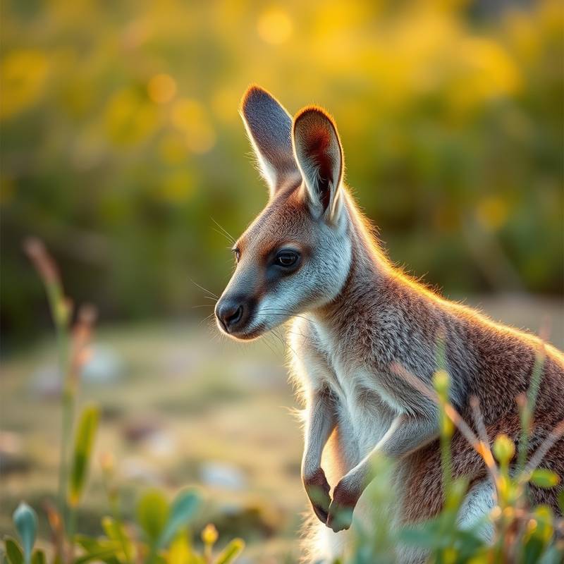 A photographer capturing a stunning image of a kangaroo in its natural habitat, highlighting the art of wildlife photography.